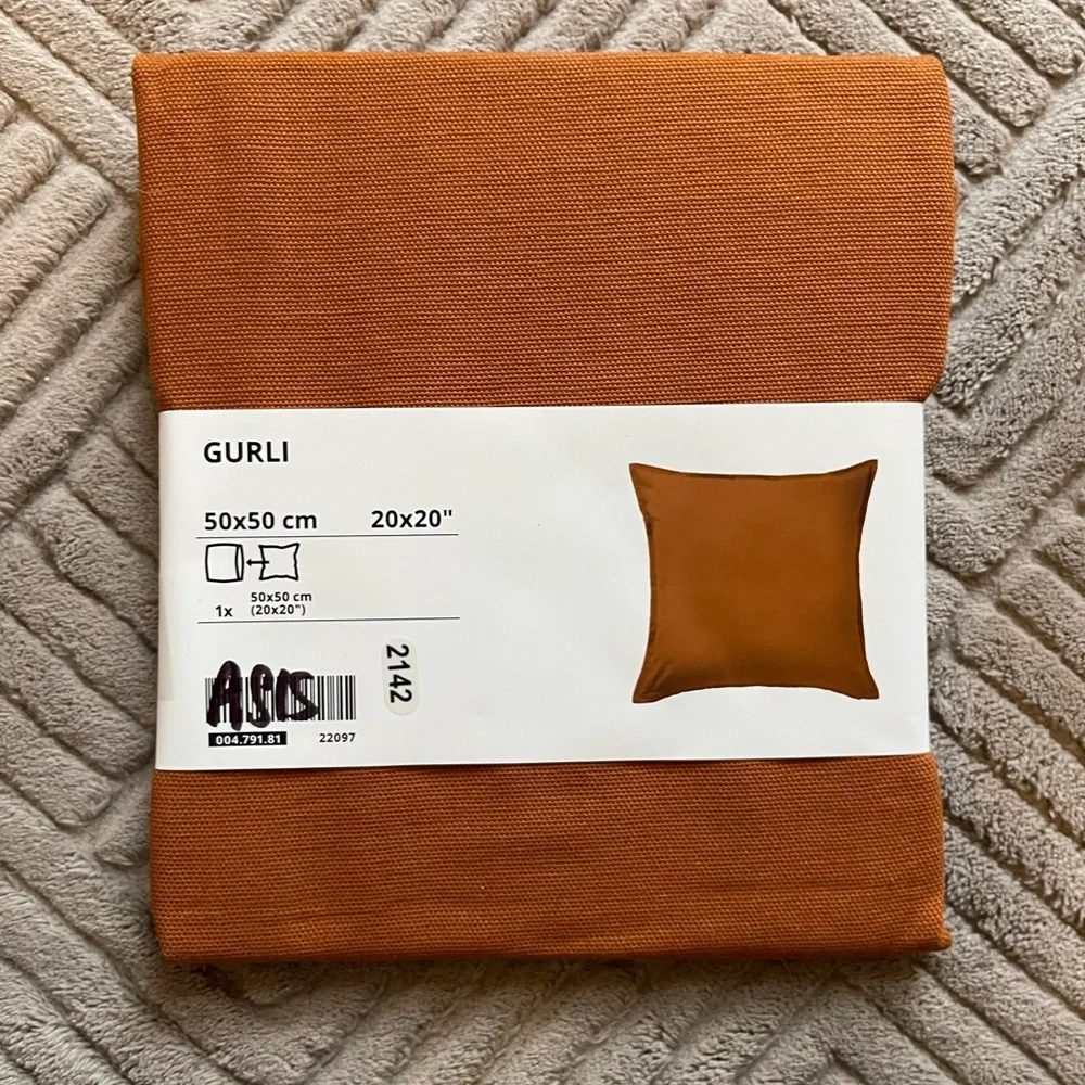 Burnt orange IKEA cushion cover